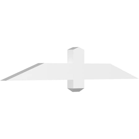 Ekena Millwork Eugene Architectural Grade PVC Gable Bracket, 48"W x 8"H x 2"D x 4"F, 4/12 Pitch GBP048X08X0204EUG00